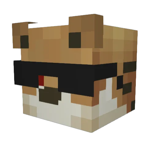 Justiokas Minecraft avatar head, 3D render