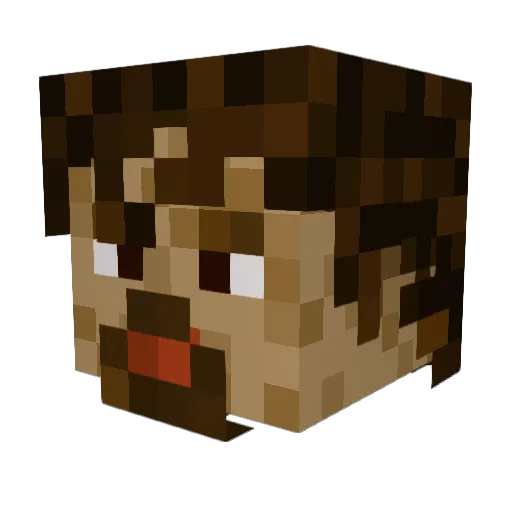 Justisaiahh Minecraft avatar head, 3D render