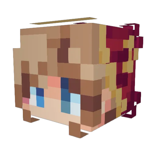 Justjaws13 Minecraft avatar head, 3D render