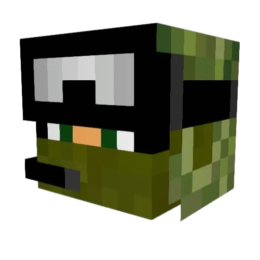 Justjeff19 Minecraft avatar head, 3D render