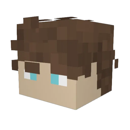 Justjulian2011 Minecraft avatar head, 3D render