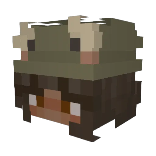 Justkidding18 Minecraft avatar head, 3D render