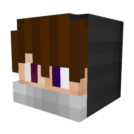 Justknast Minecraft avatar head, 3D render