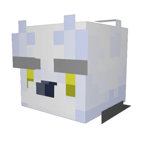 Justlalala Minecraft avatar head, 3D render