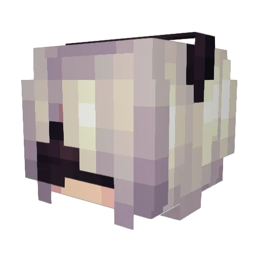 Justlchase Minecraft avatar head, 3D render