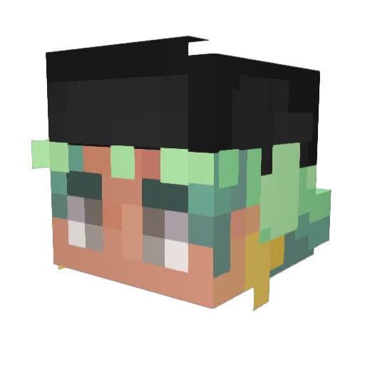 JustlikeNoah Minecraft avatar head, 3D render