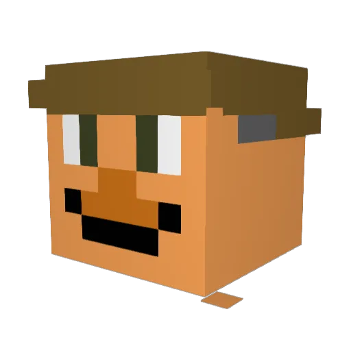 JustmeTim Minecraft avatar head, 3D render