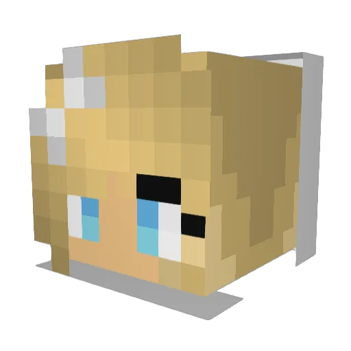 JustmunchN Minecraft avatar head, 3D render