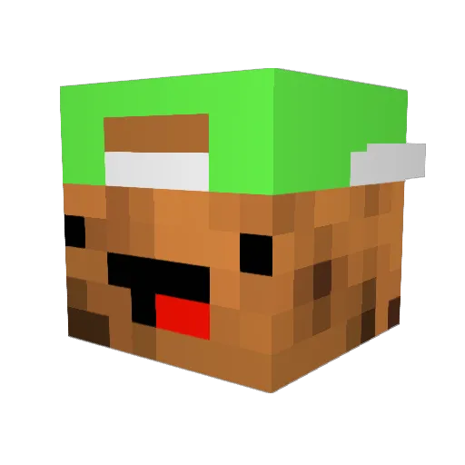 JustnHD Minecraft avatar head, 3D render