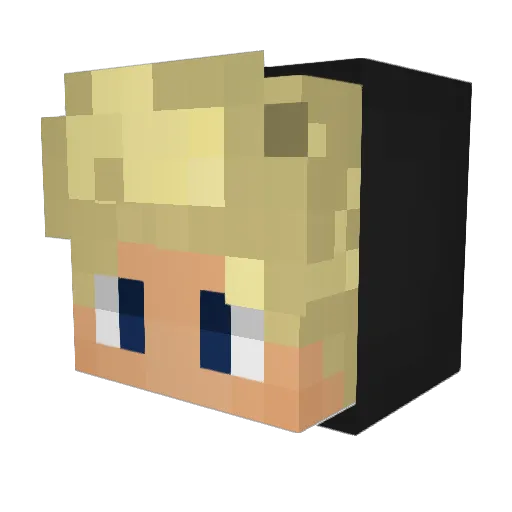 JustoRiz Minecraft avatar head, 3D render