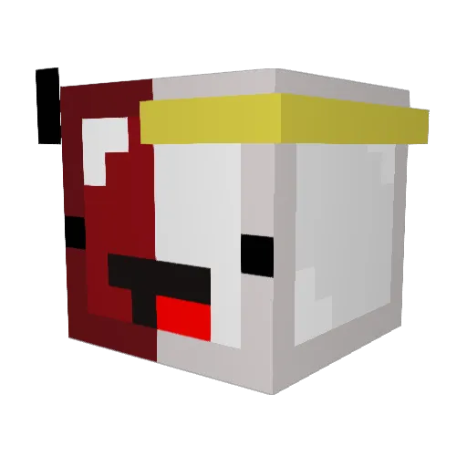 Justologist Minecraft avatar head, 3D render