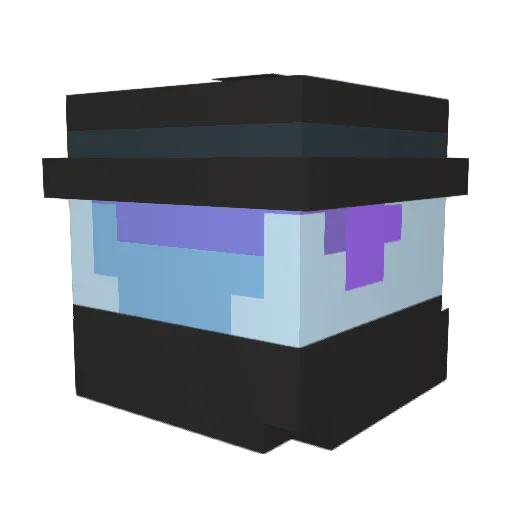 Justravend Minecraft avatar head, 3D render