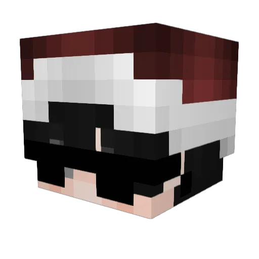 Justror Minecraft avatar head, 3D render