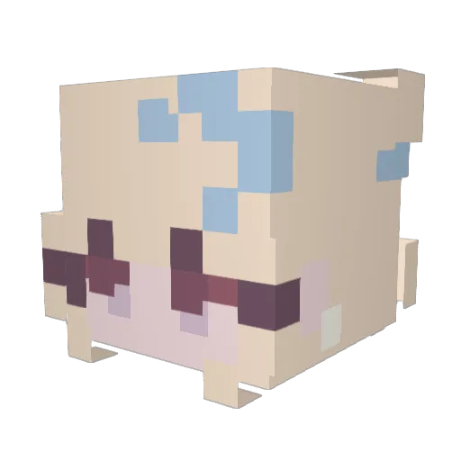 JustsMolly Minecraft avatar head, 3D render
