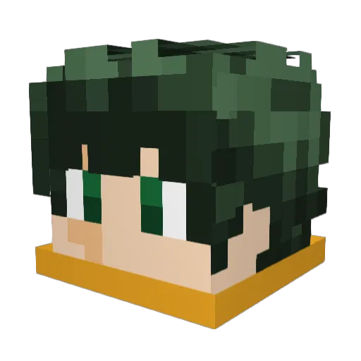 Juststand_Reborn Minecraft avatar head, 3D render