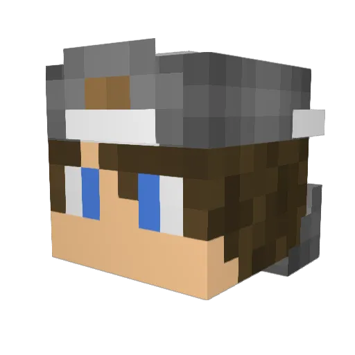 Justtrishpod Minecraft avatar head, 3D render