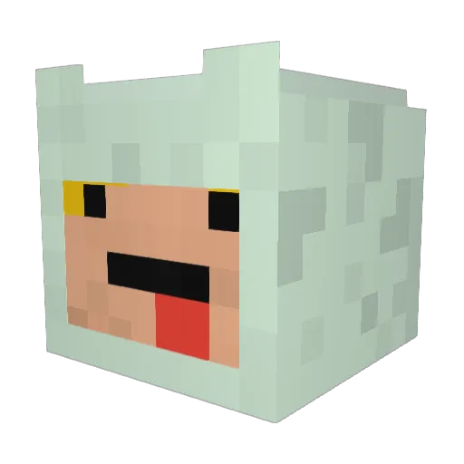 Justus2003 Minecraft avatar head, 3D render