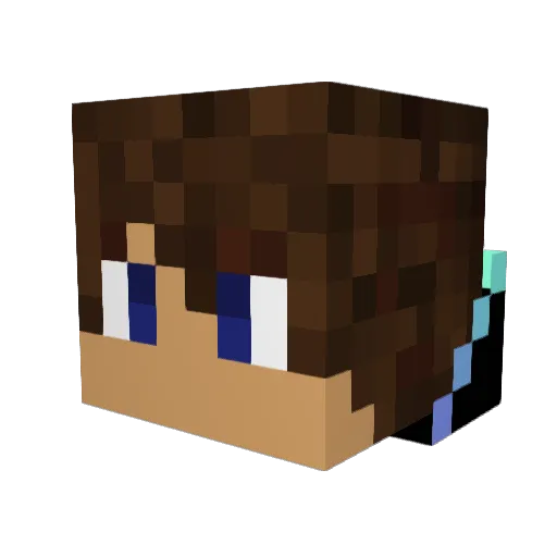 JustusMVill Minecraft avatar head, 3D render