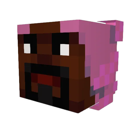 JustusNielsen Minecraft avatar head, 3D render
