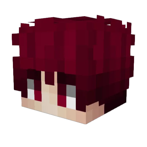 JustusTV2020 Minecraft avatar head, 3D render