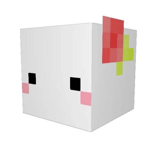 JustxGhost Minecraft avatar head, 3D render