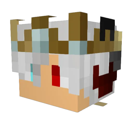 Justynka76 Minecraft avatar head, 3D render