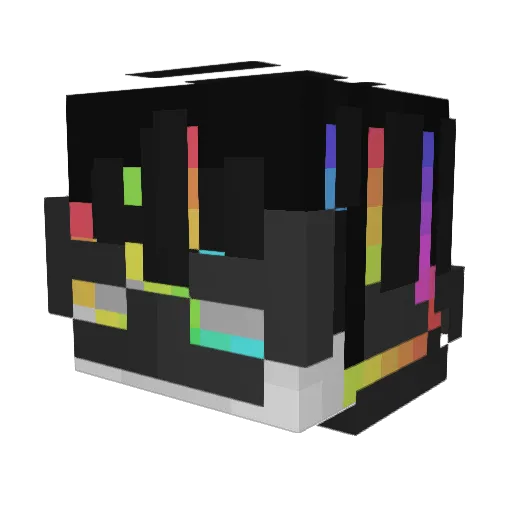 JustzFire Minecraft avatar head, 3D render