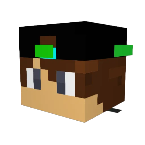 Jutekki Minecraft avatar head, 3D render