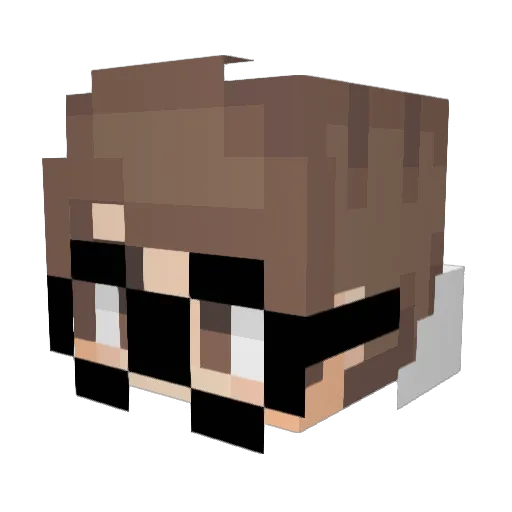 Juten Minecraft avatar head, 3D render
