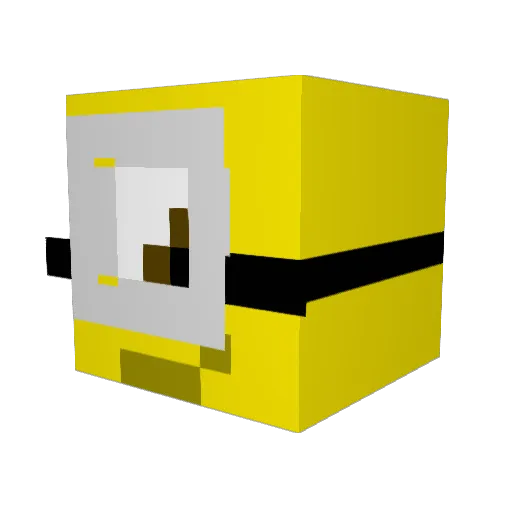 Jutinzak Minecraft avatar head, 3D render