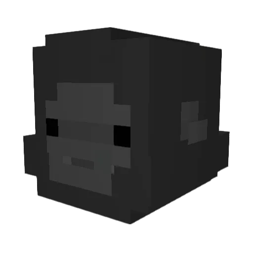 Juto_1 Minecraft avatar head, 3D render