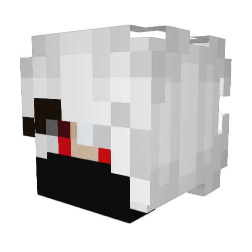 Jutoma Minecraft avatar head, 3D render