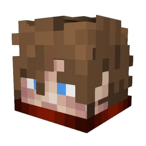 Jutorrison Minecraft avatar head, 3D render