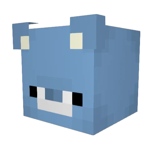 Jutos Minecraft avatar head, 3D render