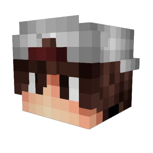 JutsBear Minecraft avatar head, 3D render