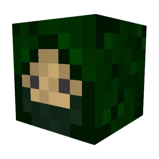 Jutschu Minecraft avatar head, 3D render