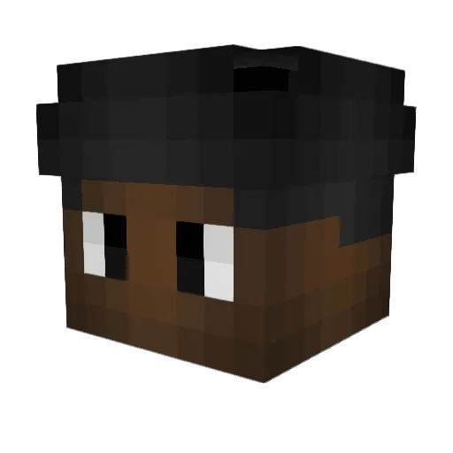 Jutshiii Minecraft avatar head, 3D render