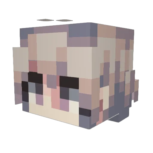 JuuRokuu Minecraft avatar head, 3D render