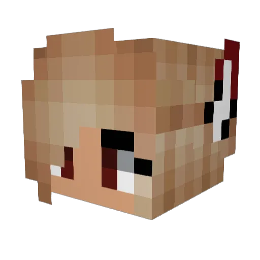 Juudit Minecraft avatar head, 3D render