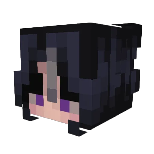Juuize Minecraft avatar head, 3D render