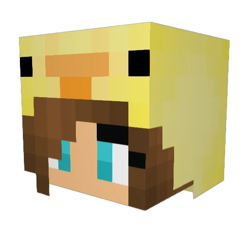 JuulFuel Minecraft avatar head, 3D render
