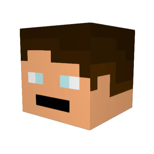 JuulLife Minecraft avatar head, 3D render