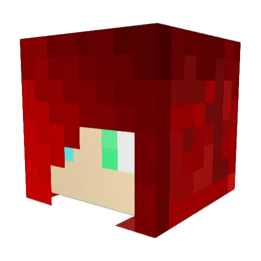 Juulay Minecraft avatar head, 3D render