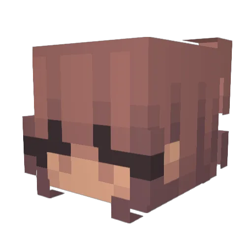 JuuliaCraft Minecraft avatar head, 3D render