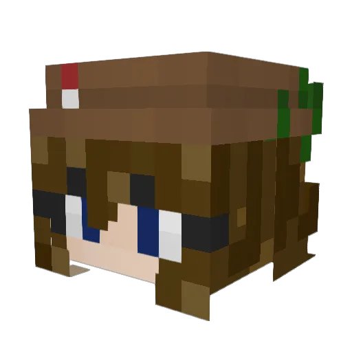 JuuliaK80 Minecraft avatar head, 3D render