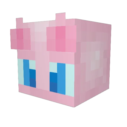 Juuluwu Minecraft avatar head, 3D render