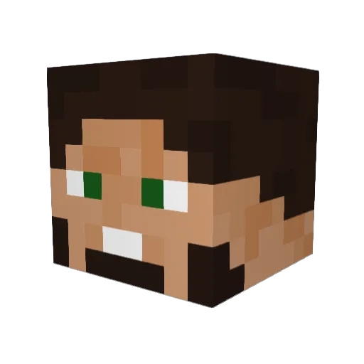 Juumko Minecraft avatar head, 3D render