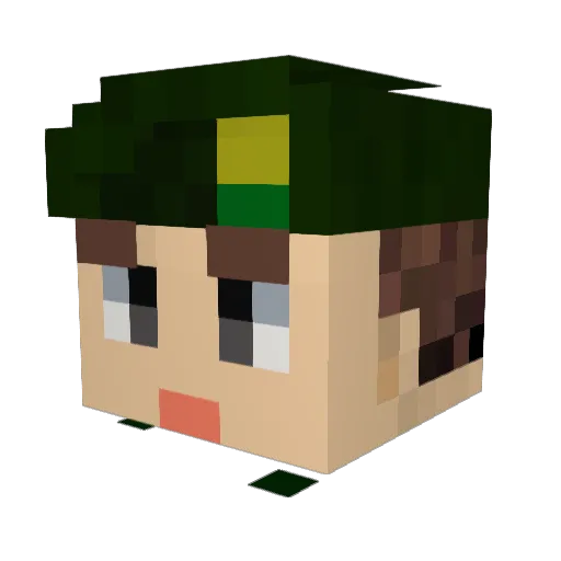 Juun_1 Minecraft avatar head, 3D render