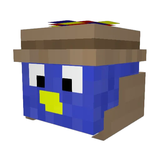 Juunez Minecraft avatar head, 3D render