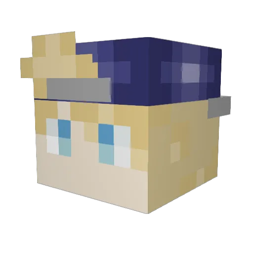 Juungg Minecraft avatar head, 3D render